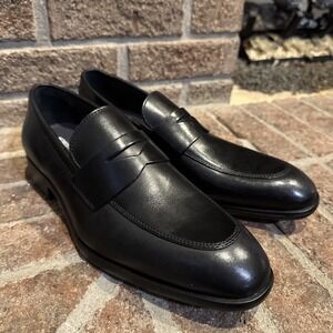 Nordstrom Men's Black Leather Penny Loafers Ortholite Comfort Insoles Sz 8.5